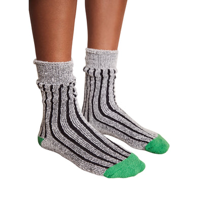 Plush Inside Out Crew Socks in Black - Madison's Niche 