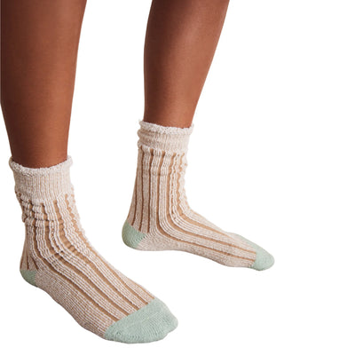 Plush Inside Out Crew Socks in Camel - Madison's Niche 