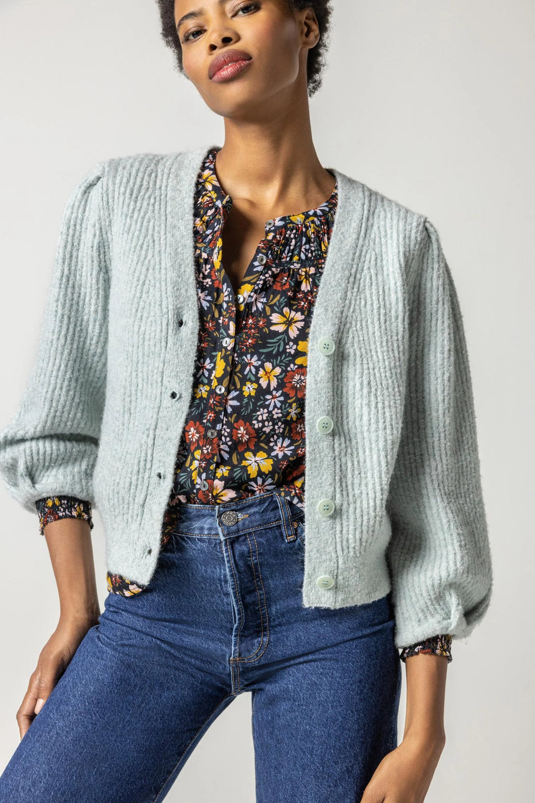 Puff Sleeve Cardigan - Madison's Niche 