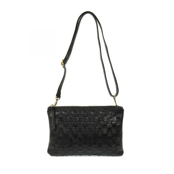 Quinn Woven Clutch In Black - Madison's Niche 