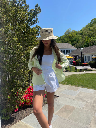 Square Eyes Bodysuit in White - Madison's Niche 