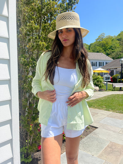Square Eyes Bodysuit in White - Madison's Niche 