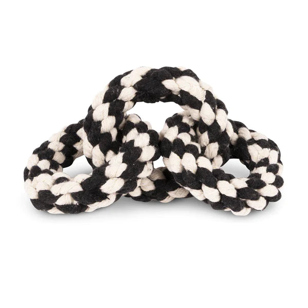 Striped Tri-Ring Rope Toy