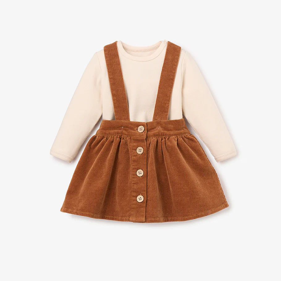 Rust Corduroy Skirt & Bodysuit - Madison's Niche 