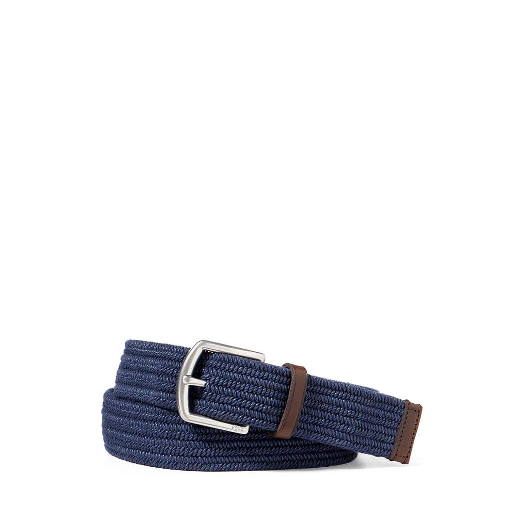 Braided Fabric Stretch Belt in Blue - Madison's Niche 