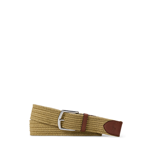 Braided Fabric Stretch Belt in Brown - Madison's Niche 