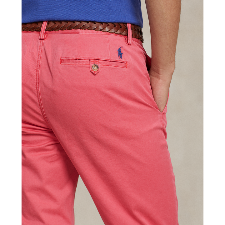 Bedford Straight Fit Stretch Twill Flat Front Pant in Nantucket Red - Madison's Niche 