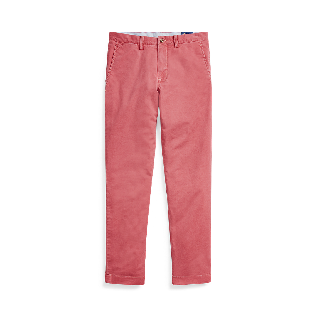 Bedford Straight Fit Stretch Twill Flat Front Pant in Nantucket Red - Madison's Niche 