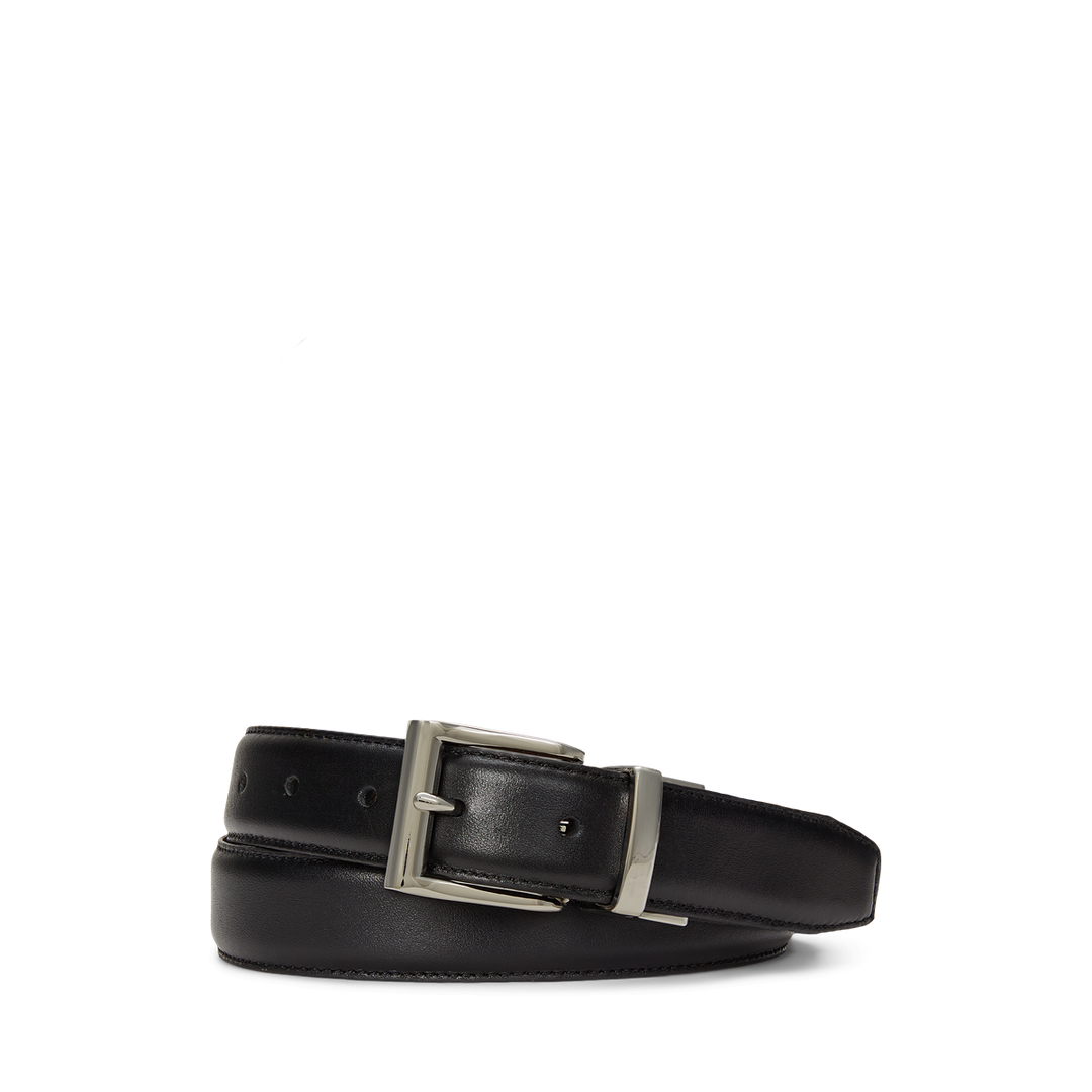Reversible Saddle Leather Belt in Black - Madison's Niche 