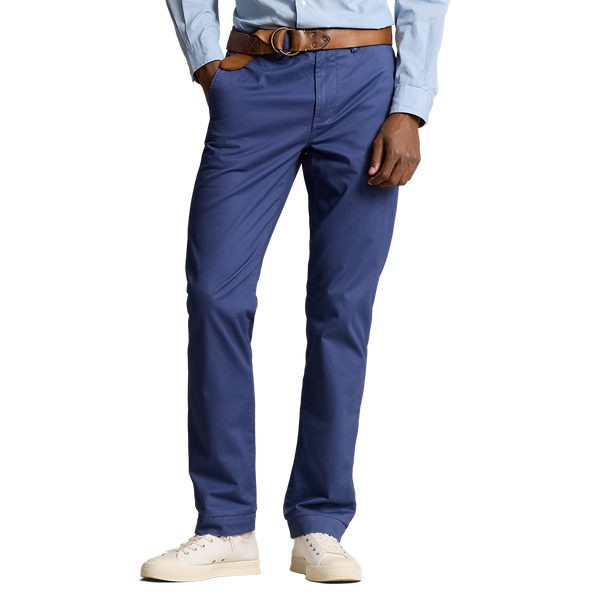 Bedford Straight Fit Stretch Twill Flat Front Pant in Light Navy Madison's Niche 