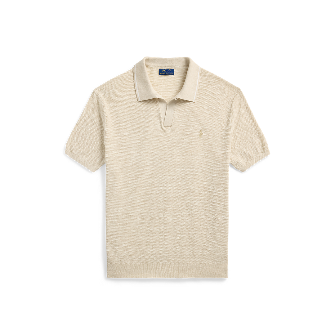 Short Sleeve Sweater With Tipping