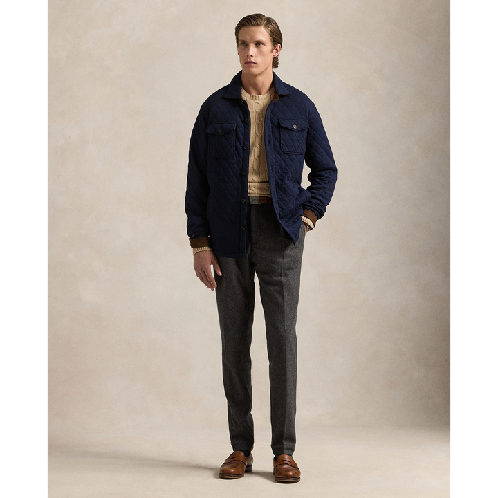 Quilted Shirt Jacket in Aviator Navy