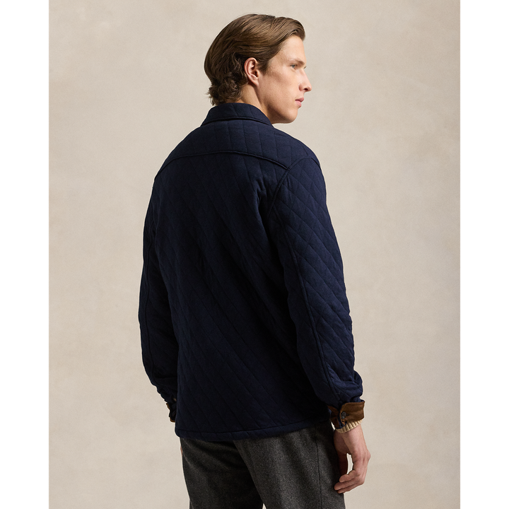 Quilted Shirt Jacket in Aviator Navy