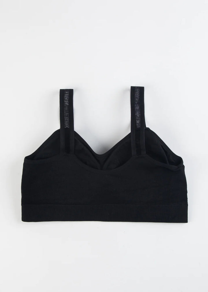 Sheer Strap Bralette in Black - Madison's Niche 