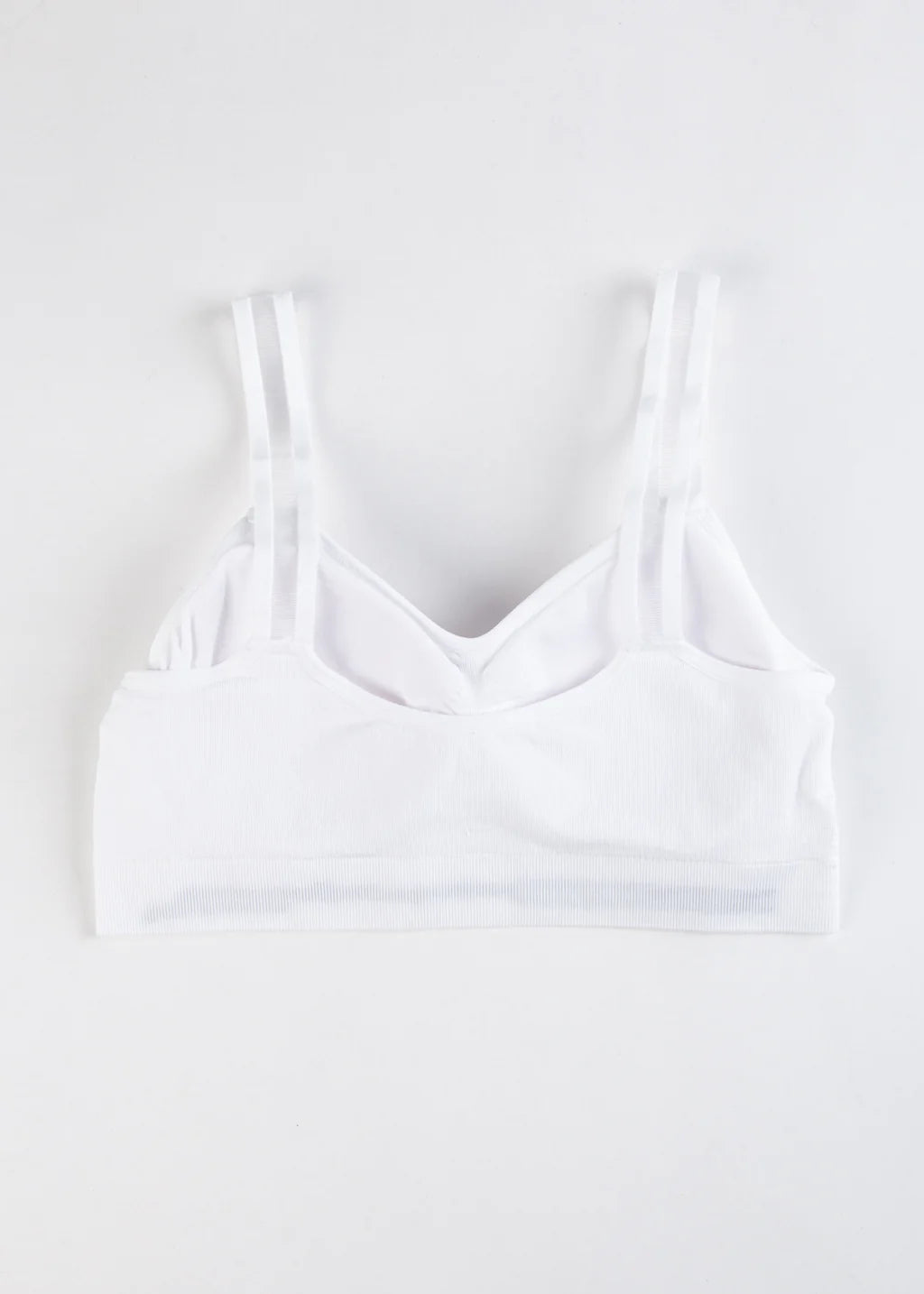 Sheer Strap Bralette in White - Madison's Niche 