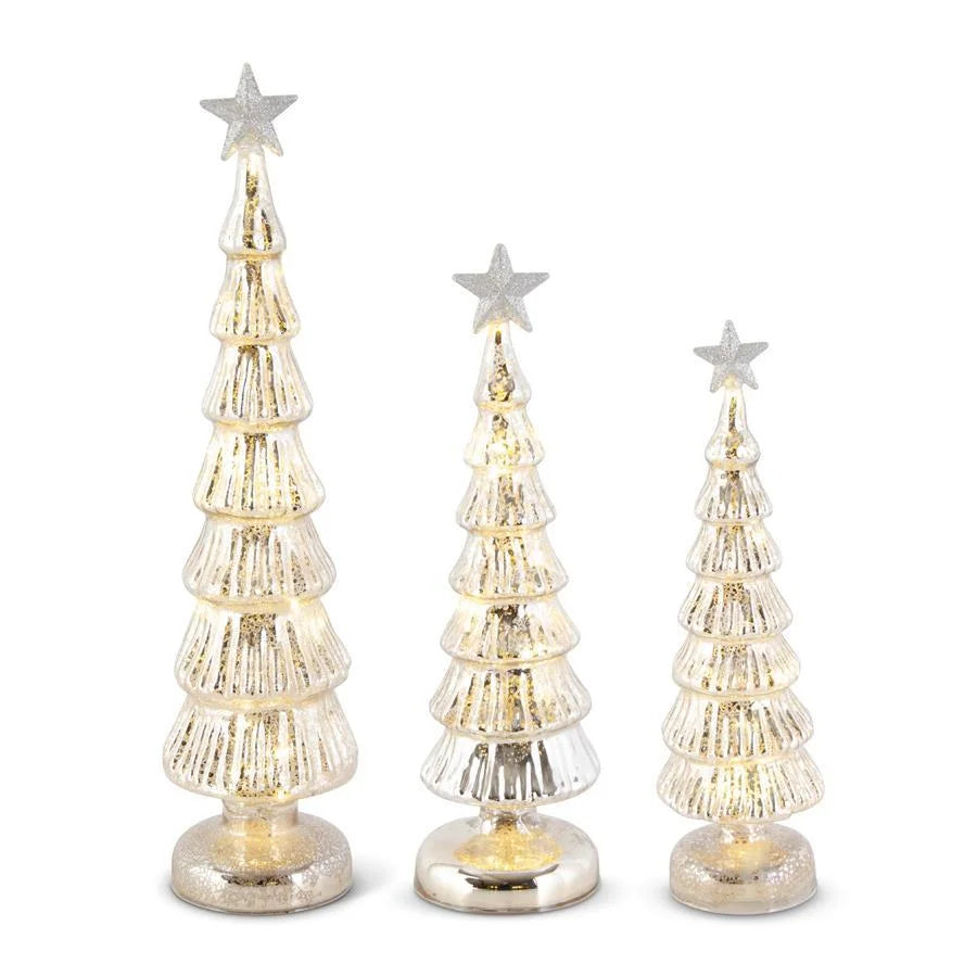 Silver Mercury Glass LED Tree - Madison's Niche 