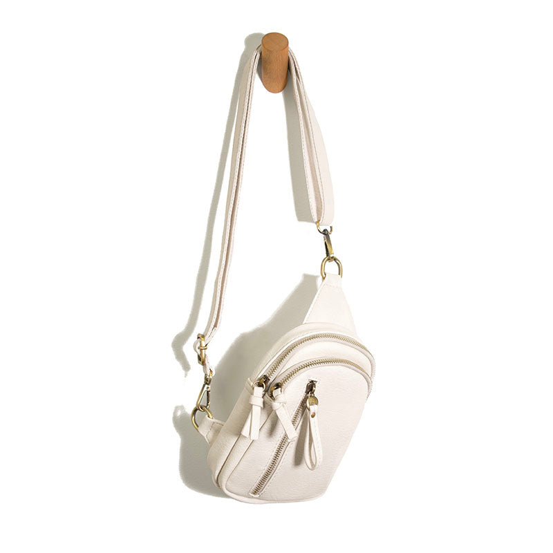 Skyler Sling Bag in White - Madison's Niche 