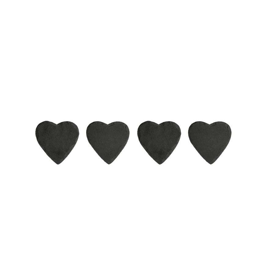 Slate Heart Coaster Set - Madison's Niche 