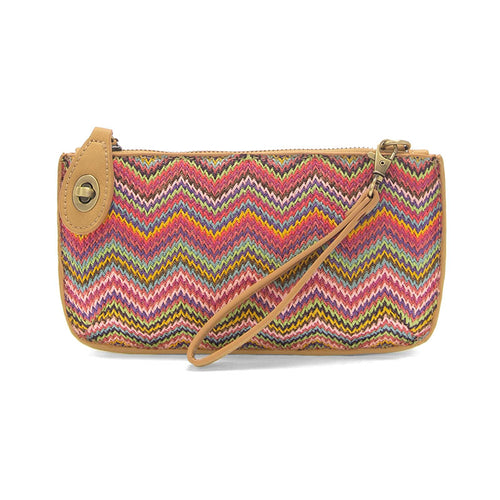 Straw Mini Wristlet in Pink Multi - Madison's Niche 