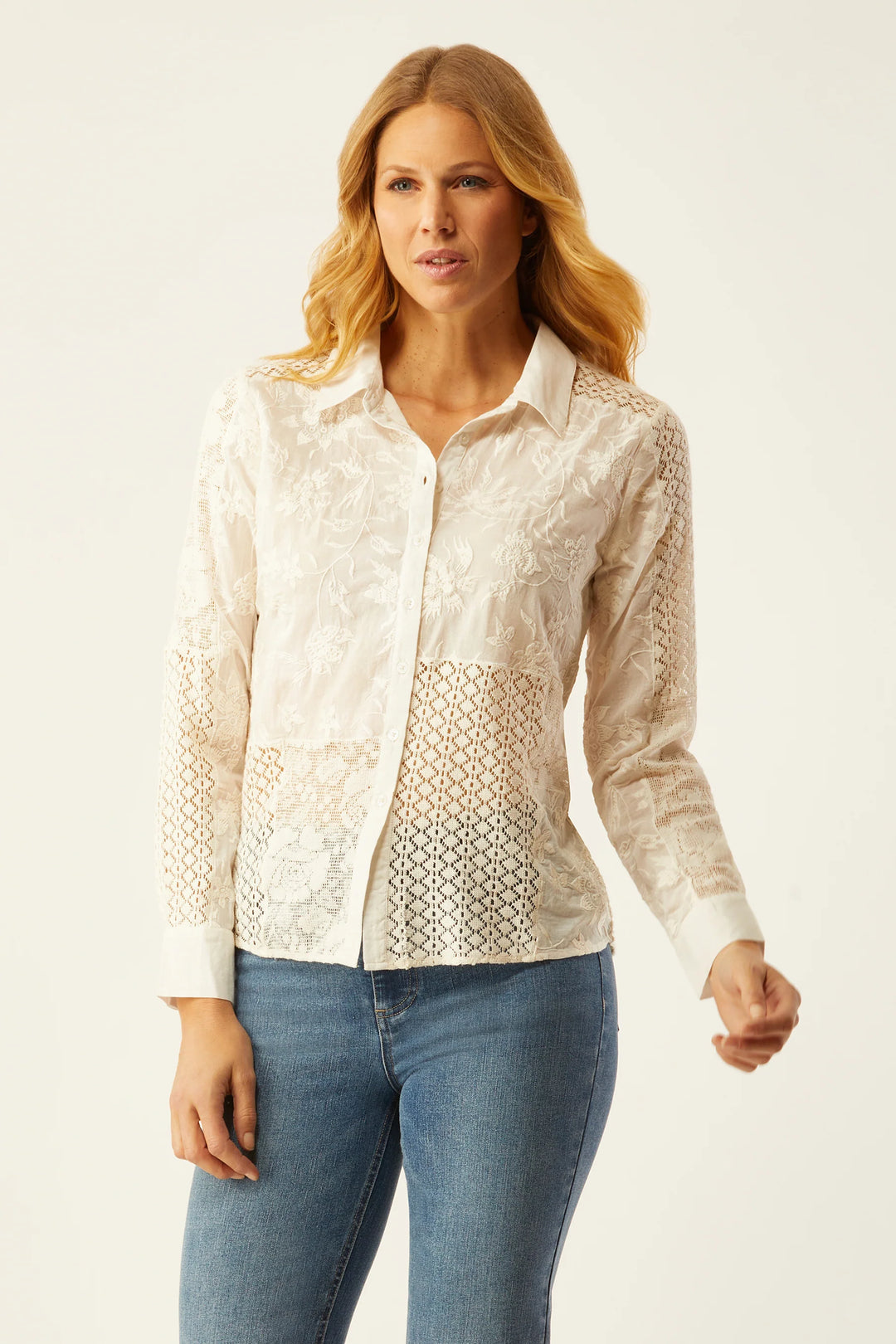 Streep Embroidered Shirt - Madison's Niche 