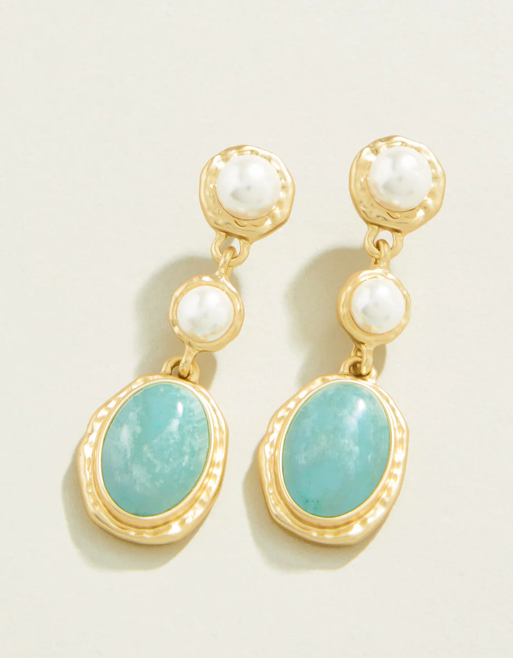 Summer Earring in Pearl & Amazonite - Madison's Niche 