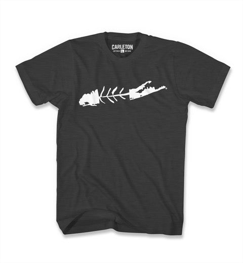 LI Fish Short Sleeve Crew Tee in Charcoal