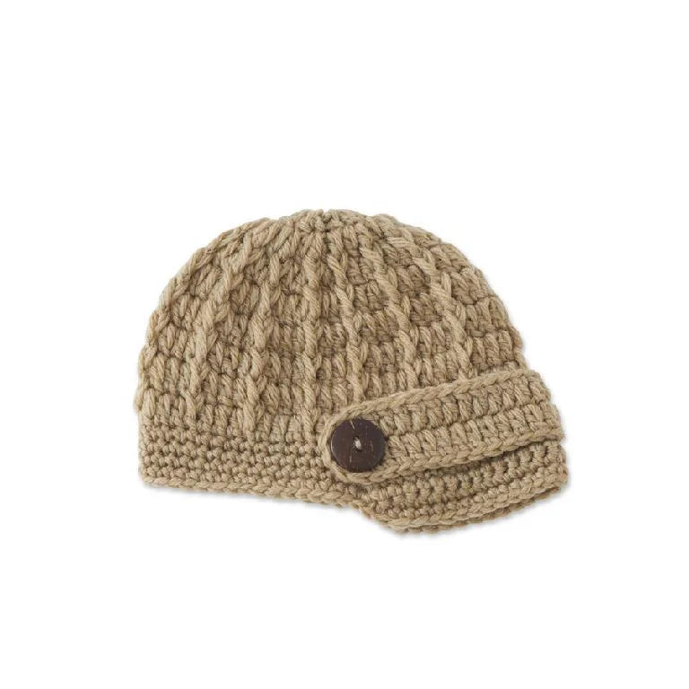 Tan Knit Newsboy Hat - Madison&