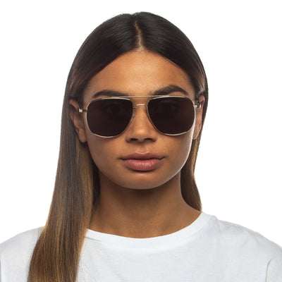 The Charmer Sunglasses in Gold Khaki Mono - Madison's Niche 