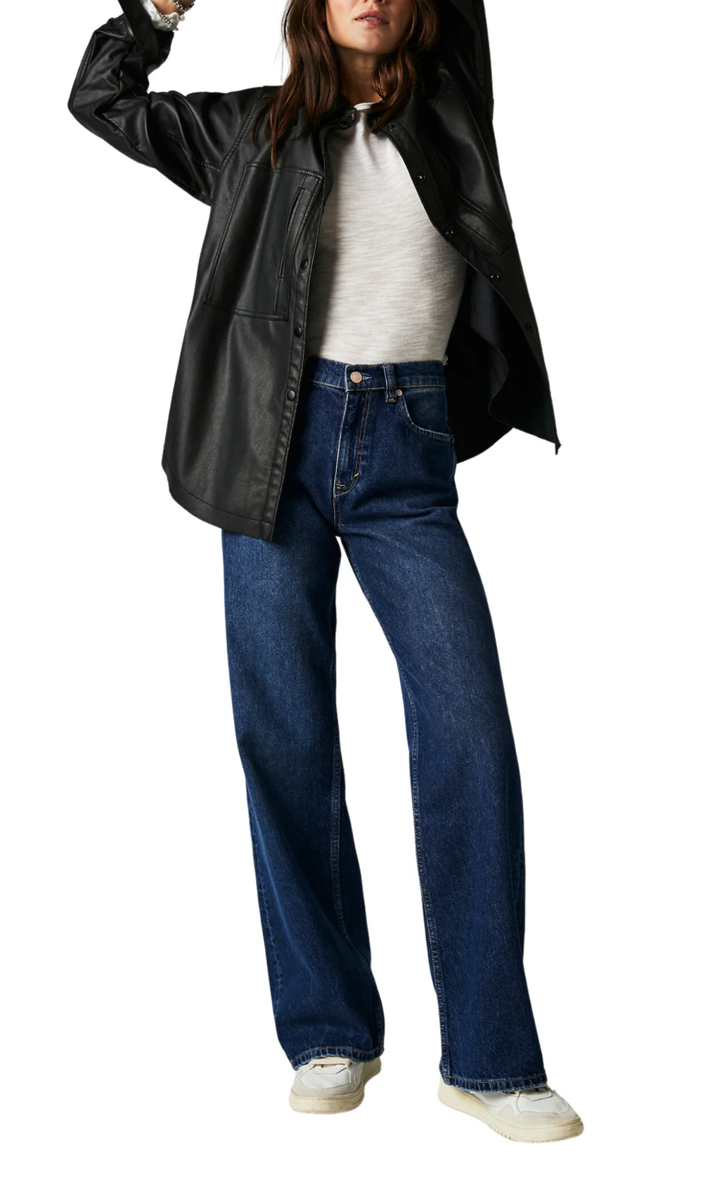 Tinsley Baggy High Rise Jeans in Dark Romance - Madison&