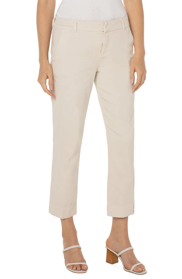 Kelsey Trouser with Slit in Roman Stone