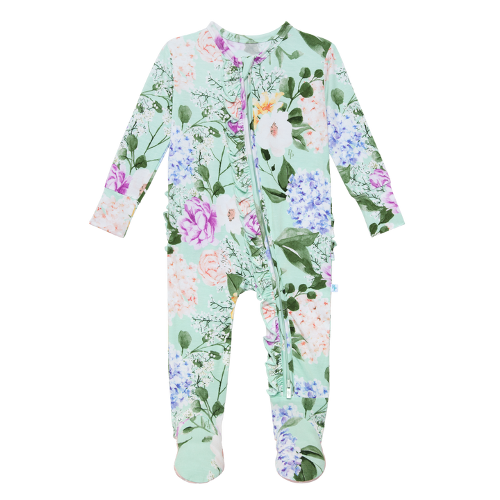 Erin Ruffled Footie - Madison's Niche 