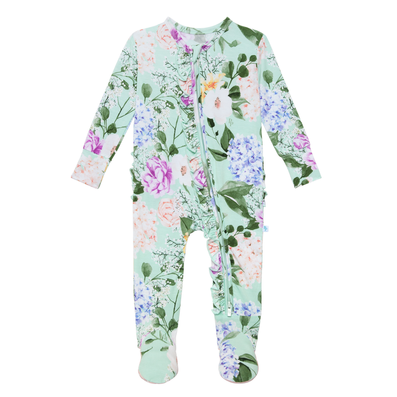 Erin Ruffled Footie - Madison's Niche 