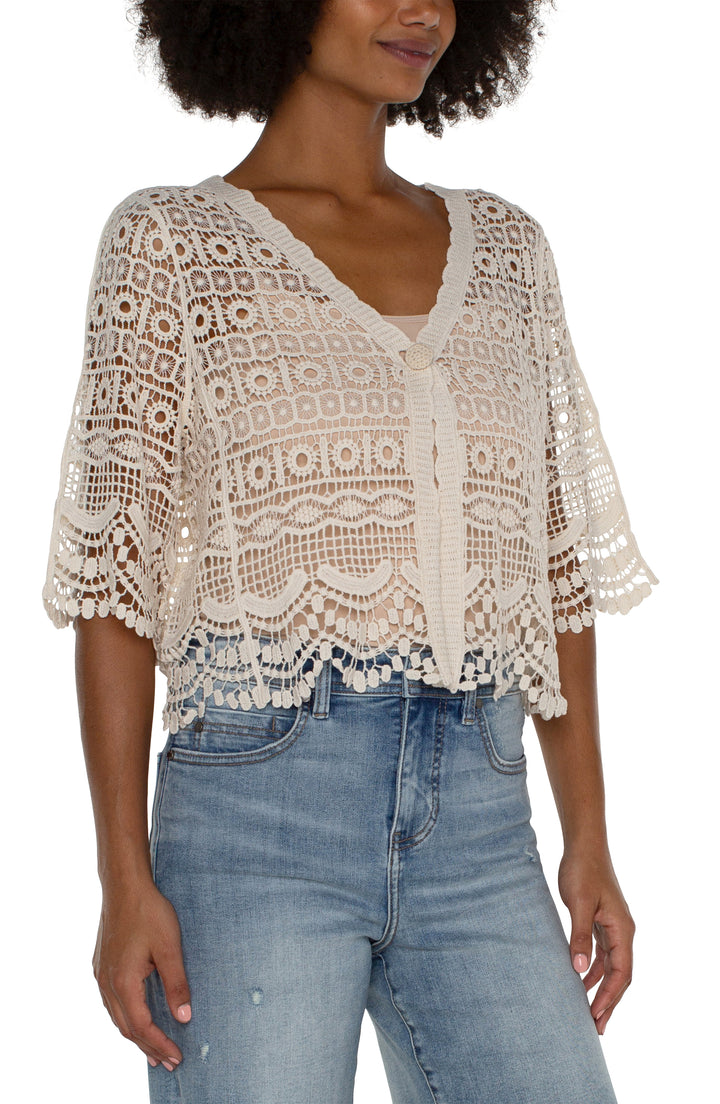 Short Sleeve Lace Bolero