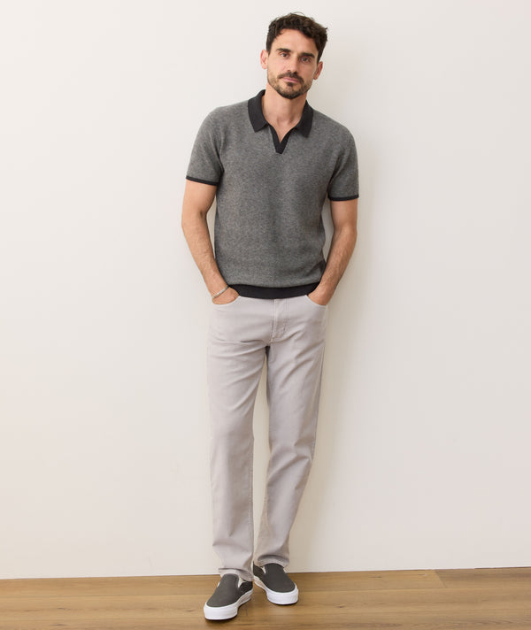 Liam Sweater Polo in Charcoal Madison's Niche 