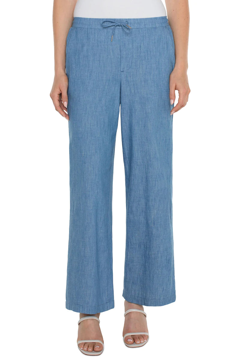 Relaxed Wide Leg in Chambray - Madison's Niche 