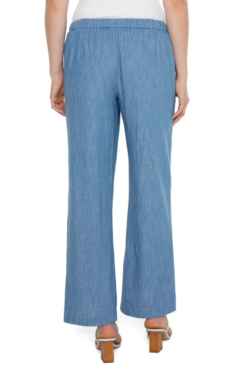 Relaxed Wide Leg in Chambray - Madison's Niche 