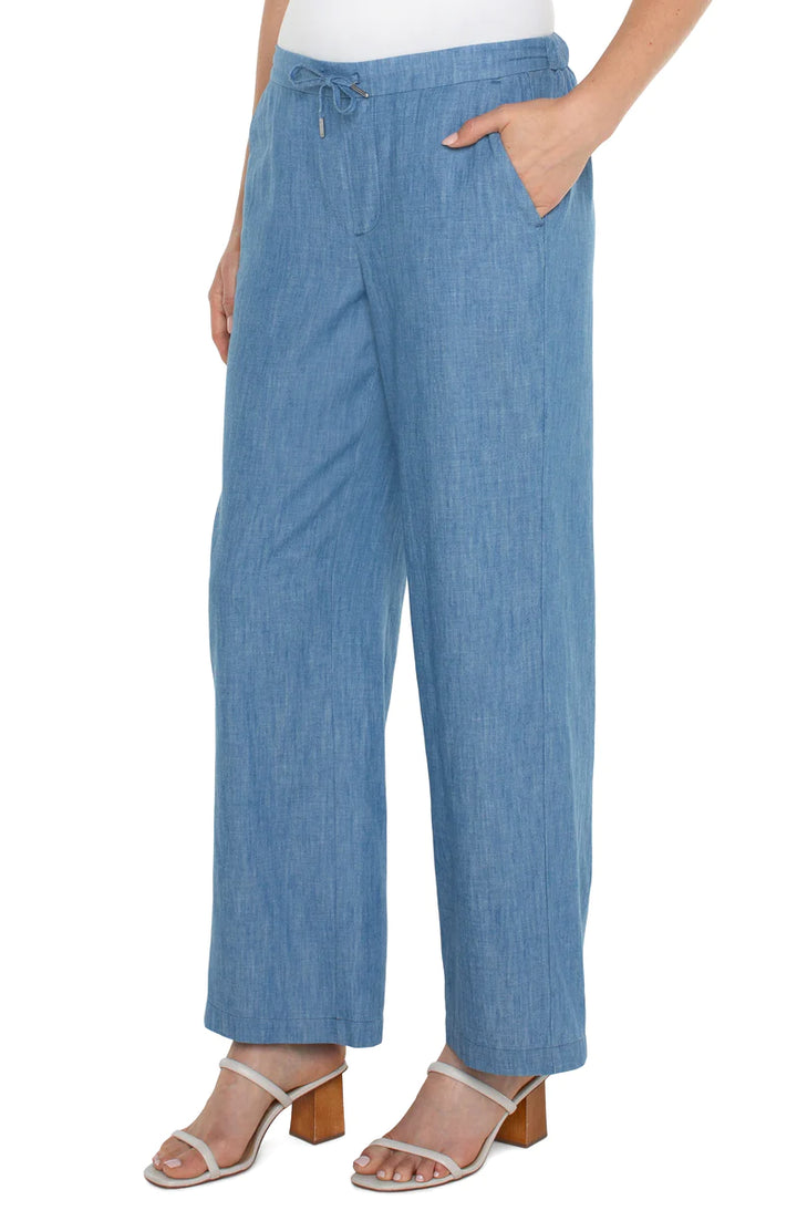 Relaxed Wide Leg in Chambray - Madison's Niche 