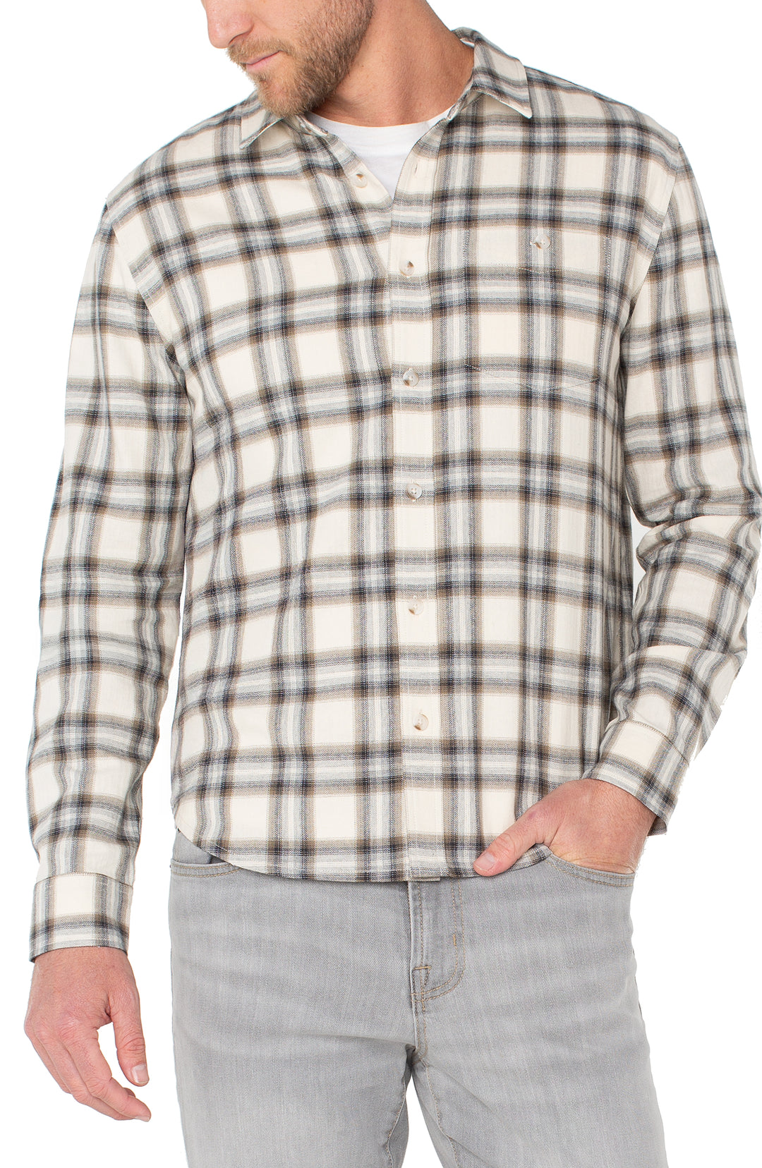 yoke dress shirt Winifred Embroidered Elevate your style with this sophisticated shirt Simplicity 4138 Men's Neck 15"