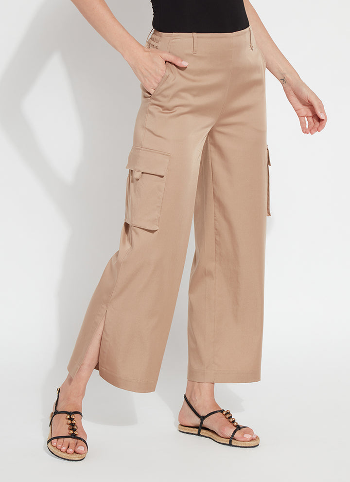 Calypso Ankle Cargo Pant in Tanned