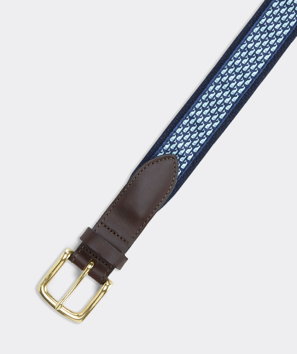 Vineyard Whale Canvas Club Belt - Madison's Niche 