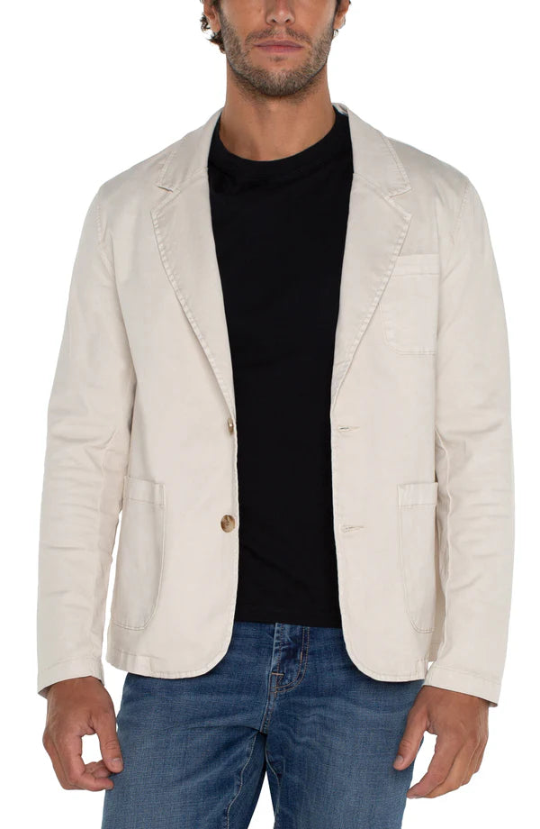Patch Pocket Blazer in Stone - Madison's Niche 