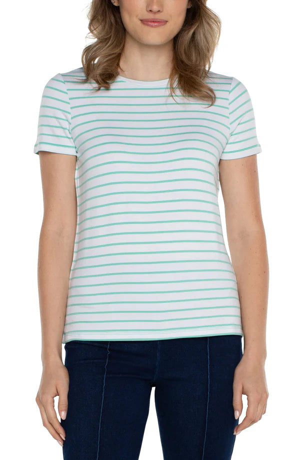 Crew Classic Knit Tee in Mint - Madison's Niche 