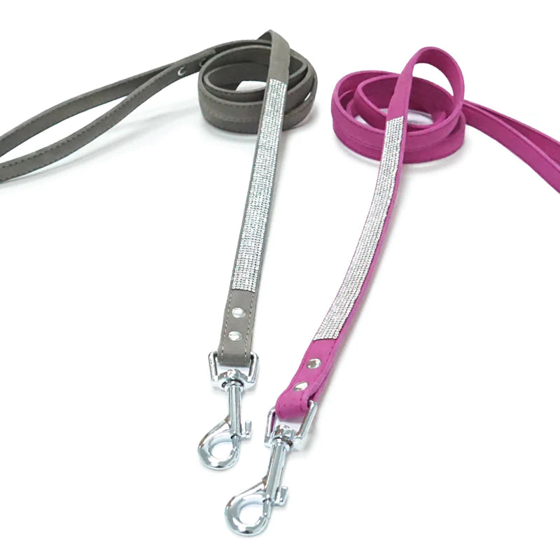 Fuchsia Bling Leash - Madison's Niche 