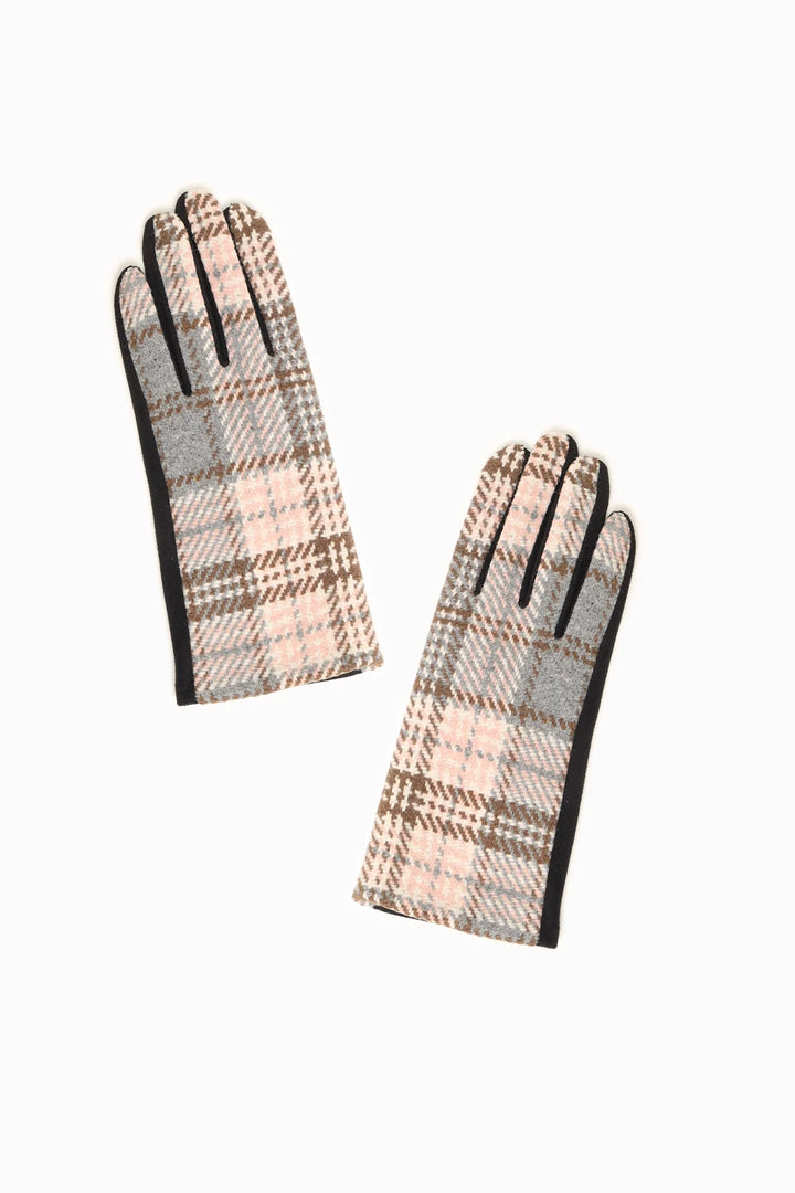 Vivienne Plaid Gloves in Grey - Madison's Niche 