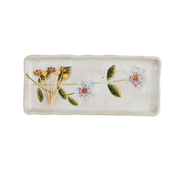 Blue Flower Tray