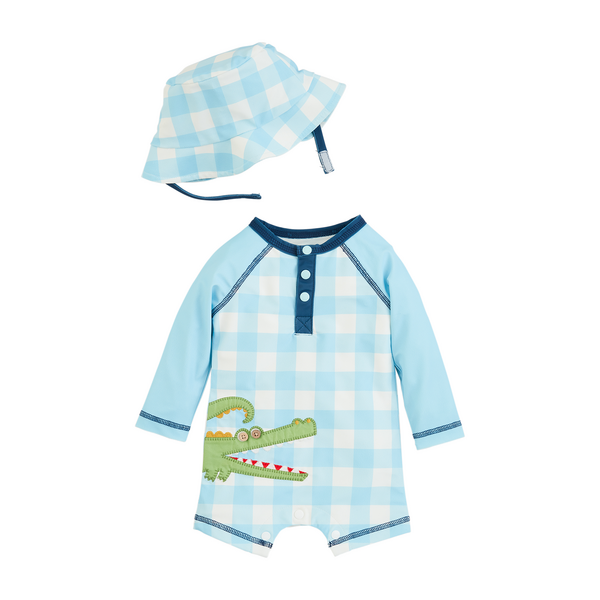 Gator One Piece Swimsuit with Hat