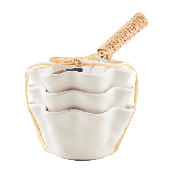 Ruffle Melamine Tidbit Set