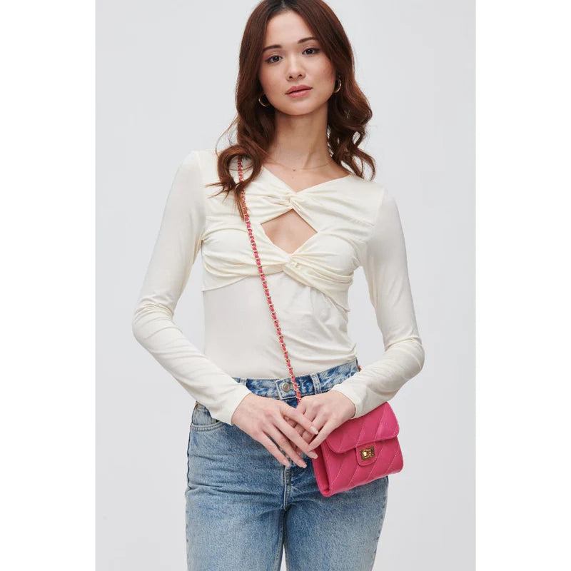 Wendy Quilted Crossbody Bag in Peony - Madison's Niche 