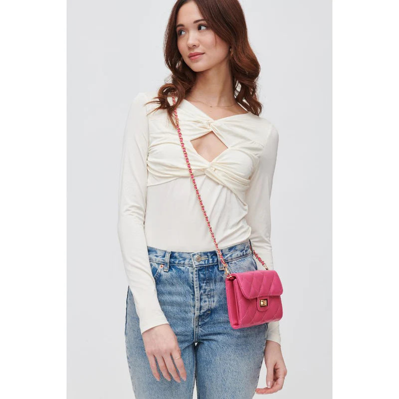 Wendy Quilted Crossbody Bag in Peony - Madison's Niche 