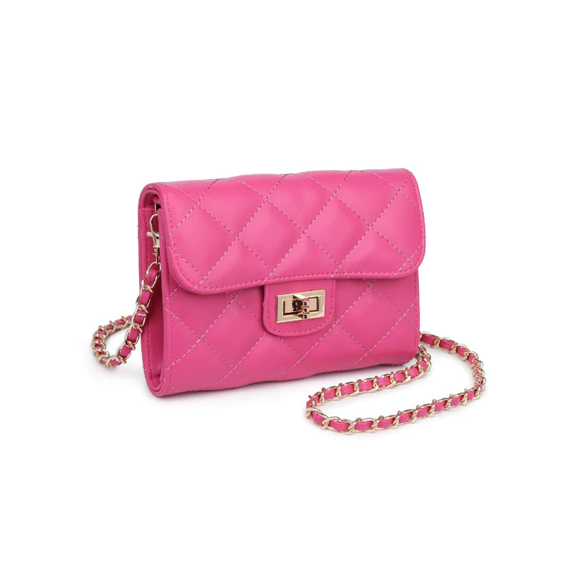 Wendy Quilted Crossbody Bag in Peony - Madison&